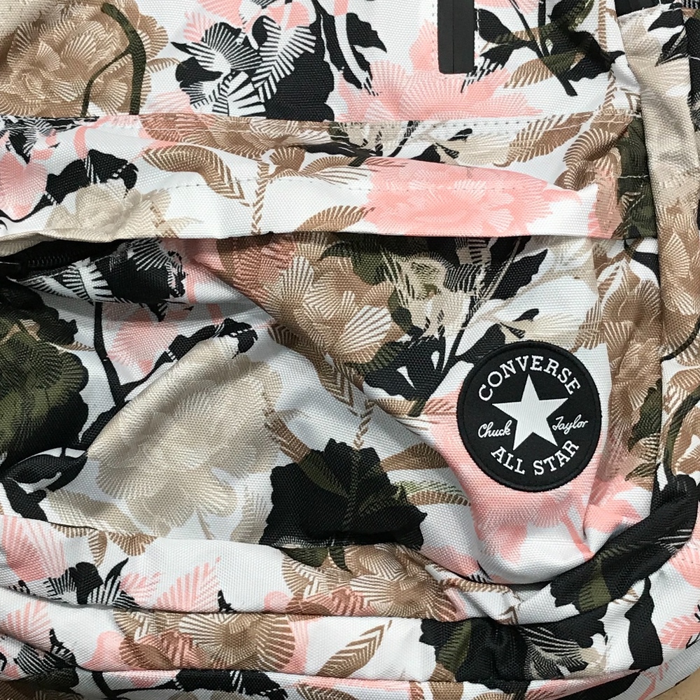 Converse Pink Floral & Olive Green Backpack - Picture 6 of 8